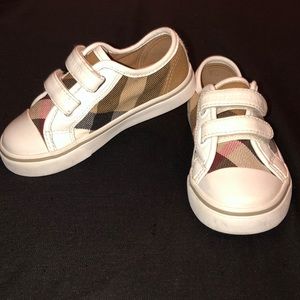 Burberry Check Canvas Sneaker, White/Tan,
Burberry